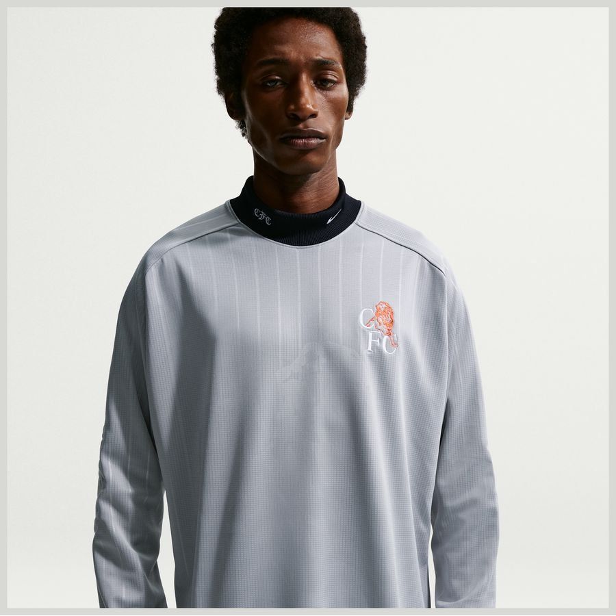 Chelsea Goalkeeper Shirt Authentic - Wolf Grey/Turf Orange/Blue/White - Men's-SoccerKits Hub | Buy Soccer Jerseys Online